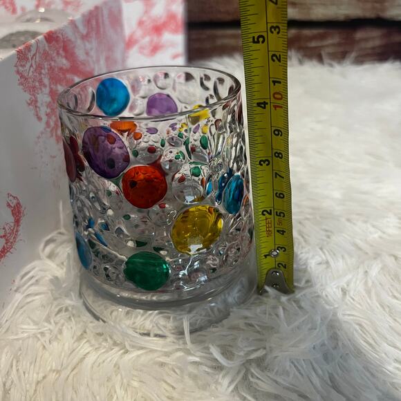 Christian Dior Rotating Drinking Glasses Set of 4 Multicolor Whiskey Tumbler - Picture 6 of 10